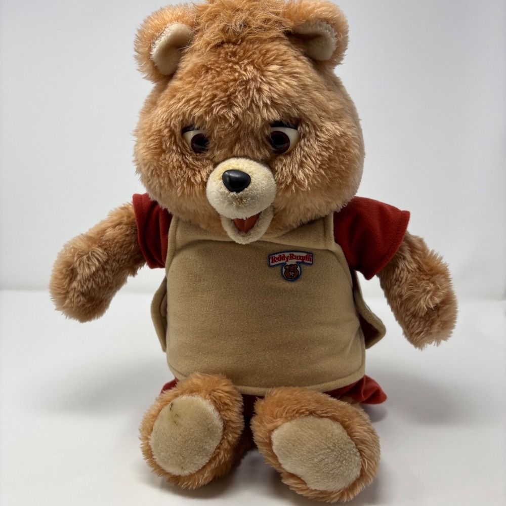 Vintage 1985 Teddy Ruxpin Talking Bear Worlds of Wonder Cassette Player UNTESTED